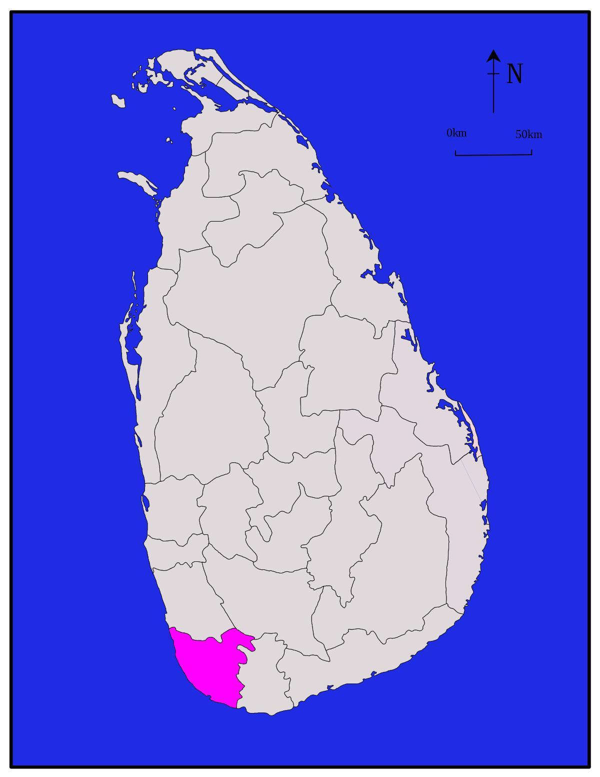 نقشہ galle سری لنکا