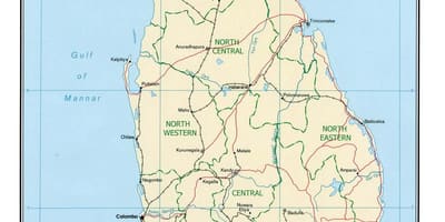 نقشہ کی دنیا کا اختتام سری لنکا