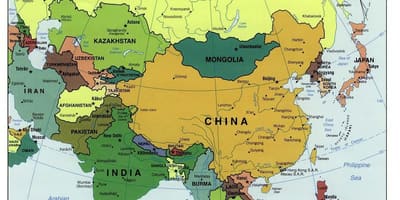 سری لنکا کے نقشے میں ایشیا