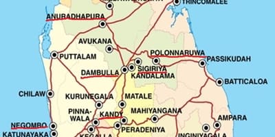 یلا نقشہ سری لنکا
