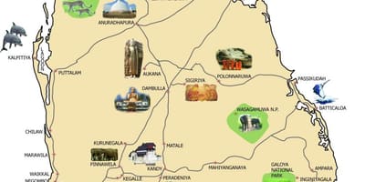 نقشہ کے bentota سری لنکا