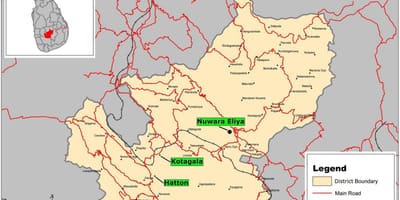 نقشہ کے riverston سری لنکا