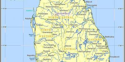 سری لنکا کے ٹرین نیٹ ورک کا نقشہ